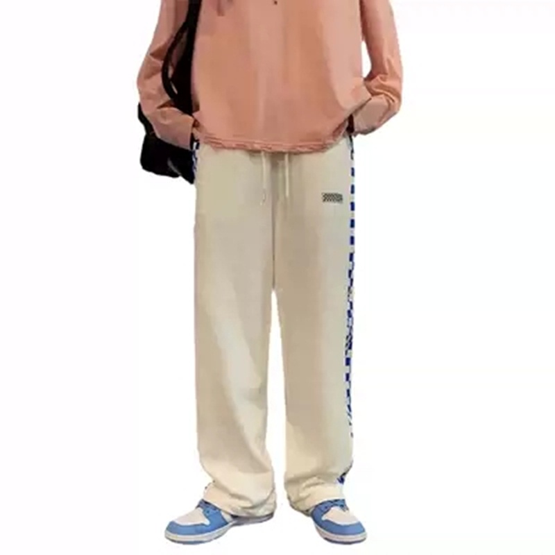 Quần thể thao NRVP lưng cao ống rộng size lớn họa tiết caro thời trang cho nam và nữ