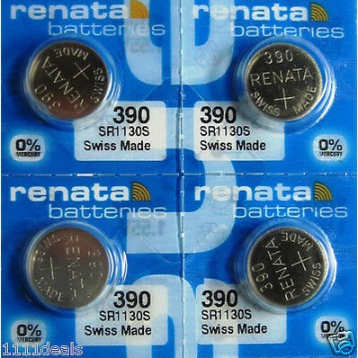 Pin đồng hồ Thụy Sỹ RENATA 390 / SR1130SW oxide bạc Made in Swiss (Dạng Vỉ 10 Viên)