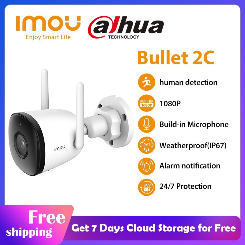 Camera Wifi ngoài trời Dahua Imou H.264 1080P ăng-ten kép ghi âm công nghệ AI chống thời tiết IP67 | BigBuy360 - bigbuy360.vn