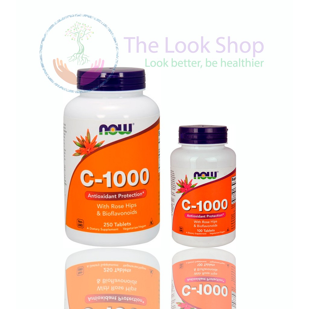 USA- Viên uống Vitamin C-1000 with Rose Hips and Bioflanovoids NOW