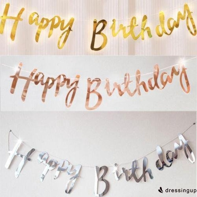 1 Dây Cờ Treo Chữ Happy Birthday Lấp Lánh Trang Trí Tiệc Sinh Nhật Cho Bé