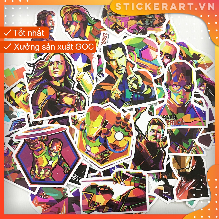 [THE AVENGERS] 50 Sticker chống nướcdán laptop vali xe mũ bảo hiểm nhà cửa ...