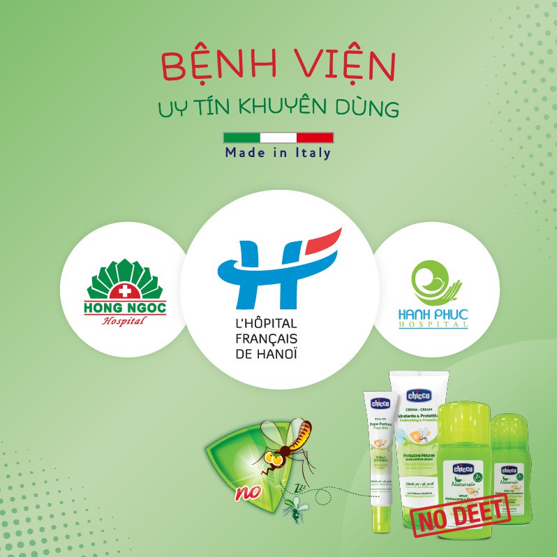 Kem, lăn, xịt chống muỗi Chicco Chính hãng