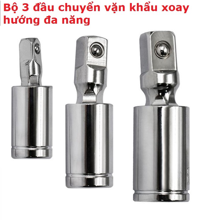 Bộ 3 đầu nối bulong chuyển hướng đa năng cỡ 1/2,1/4,3/8
