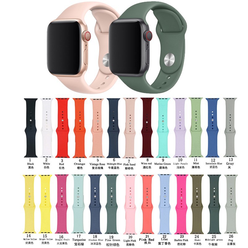 Dây đeo Apple Watch silicone thay thế cho Apple Watch 1/ 2/ 3/4 iWatch 38mm 40mm 42mm 44mm