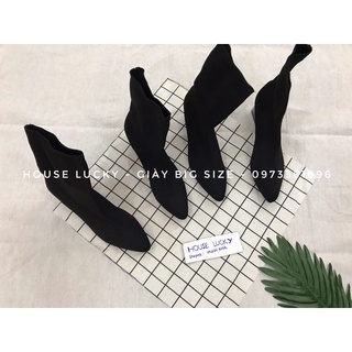 (ORDER+ẢNH THẬT) Bốt len co giãn BIG SIZE gót bạc 7p (34-43)