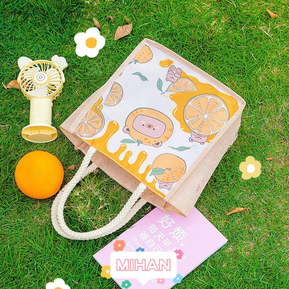 Túi Tote Có Khóa Kéo In Hoạt Hình Dễ Thương MIHAN1