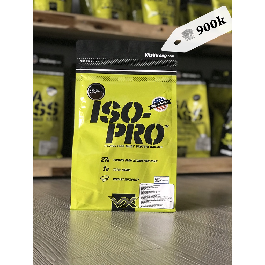 Whey Iso Pro Sữa Tăng Cơ 100% Hydrolyzed Whey Isolate Vitaxtrong Iso Pro 2lbs - 907g