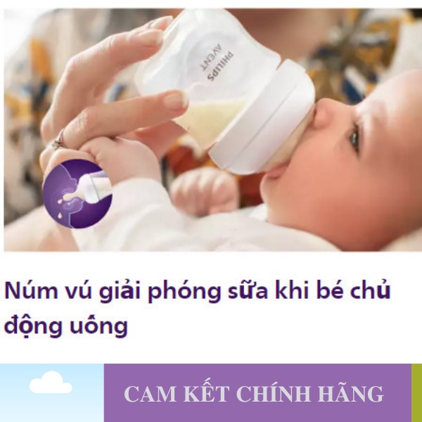 Núm ti Philips Avent Số 5 Natural Cổ Rộng Mẫu Mới 2021 Dùng Cho Bé Từ 6 và 9 Tháng Trở Lên - 1 Đổi 1 Nếu Lỗi NSX