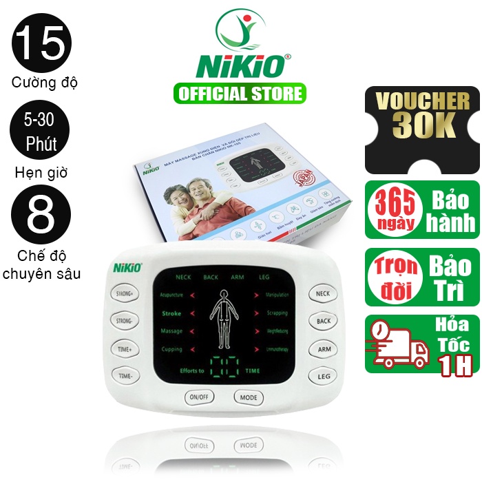 Máy Massage Xung Điện Miếng Dán Và Đôi Dép Bàn Chân Nikio NK-105