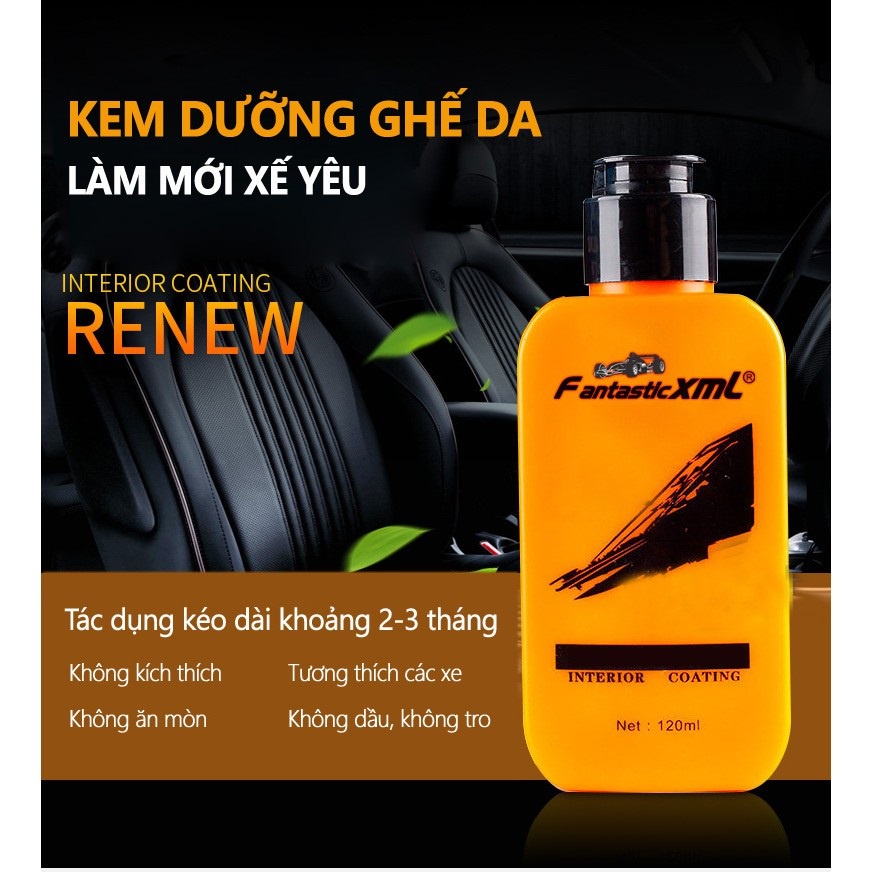 Kem Dưỡng Da Ghế Cho Xe Hơi Fantastic XML - Phục Hồi Và Làm Bóng Ghế Da | UniMart Official Store