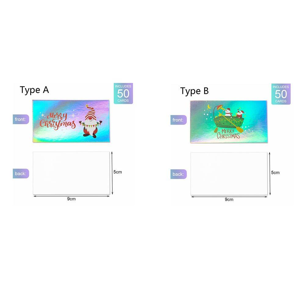 Set 50 Tấm Thẻ Trang Trí Tiệc Màu Cầu Vồng Laser