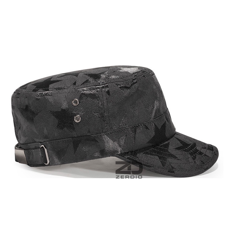 Nón kết, Mũ lưỡi trai chóp vuông màu đen họa tiết ngôi sao cho Nam và Nữ