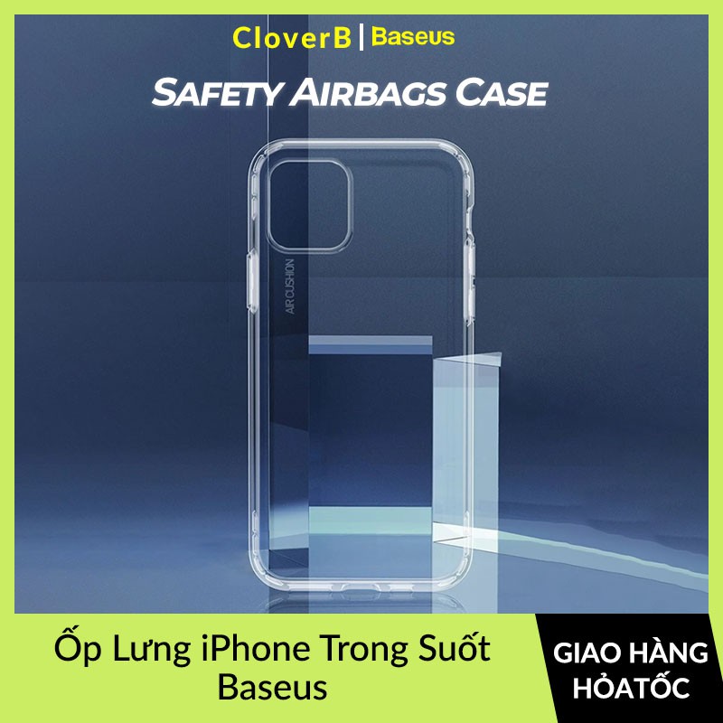 Ốp Lưng Dẻo Trong Suốt Baseus Safety Airbags Cho iPhone 11 Pro Max Chống Sốc, Va Đập, Đạt Chuẩn Quân Đội, Chống Ố Vàng