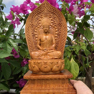 Tượng phật a di đà gỗ thơm