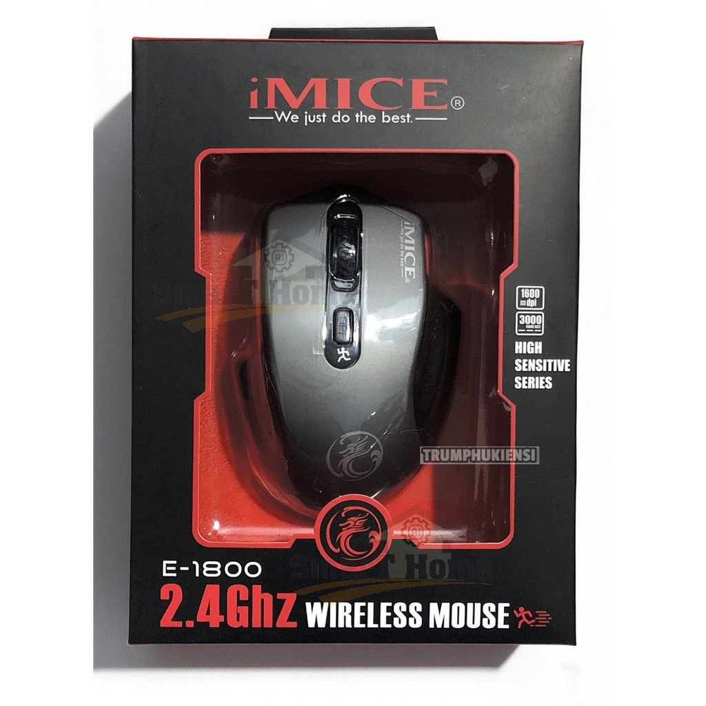 Chuột Không Dây Wireless Mouse IMICE G-1800 , Chuột Máy Tính Không Dây Chính Hãng Wireless 2.4Ghz 800/1200/1600 DPI