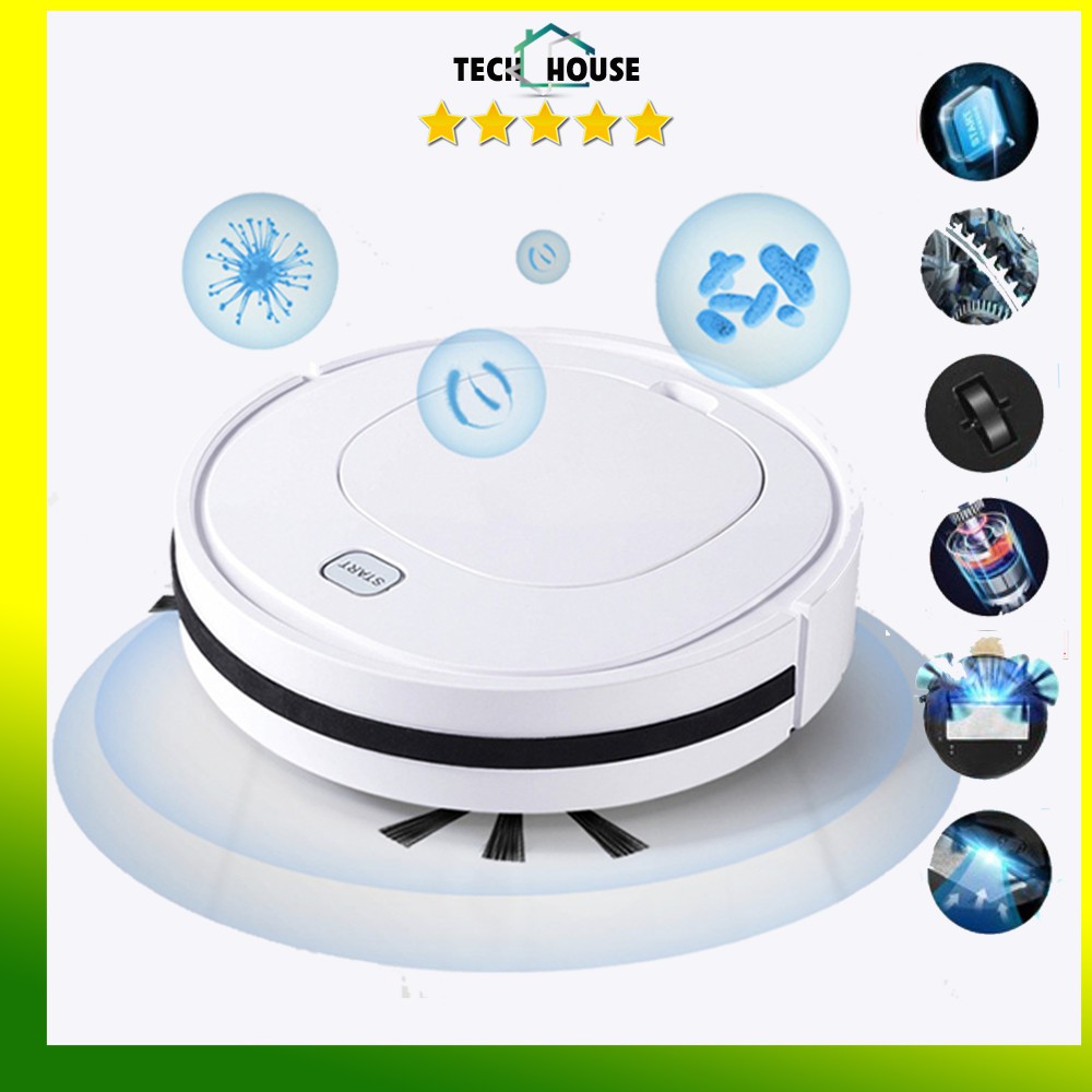 [Mã ELMS5 giảm 7% đơn 300K] Máy hút bụi_Robot hút bụi thông minh_ Lực hút mạnh_Pin khoẻ_Cảm biến siêu nhạy