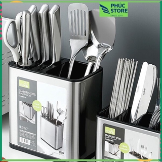 Ống cắm đũa, dao INOX cao cấp. Chất liệu inox304 không han gỉ. Sang trọng. Gọn gàng. Dụng cụ nhà bếp
