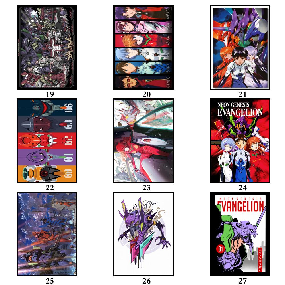 Tranh treo tường EVA 41 thiết kế họa tiết Anime NEON GENESIS EVANGELION màu trắng cho quán cà phê/nhà/quán Bar 2