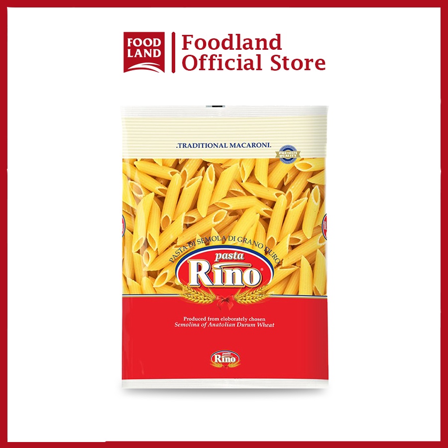 Mỳ ống vát, pasta, mỳ nui ống vát, penne hiệu Rino 500g