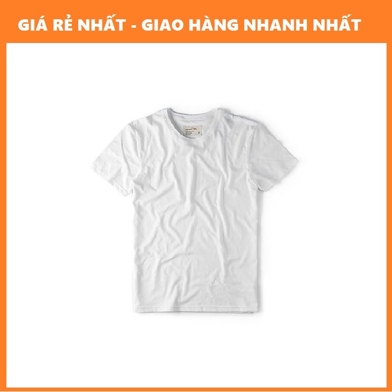 Áo Thun Nam Trắng Trơn vải mỏng, bao mát mẻ khi ngủ