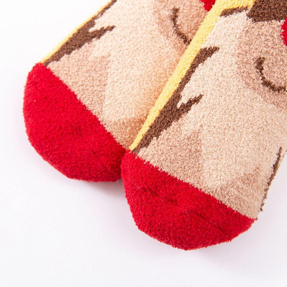 Vớ Cotton Dày Giữ Ấm Chống Trượt Họa Tiết Giáng Sinh Dành Cho Nữ