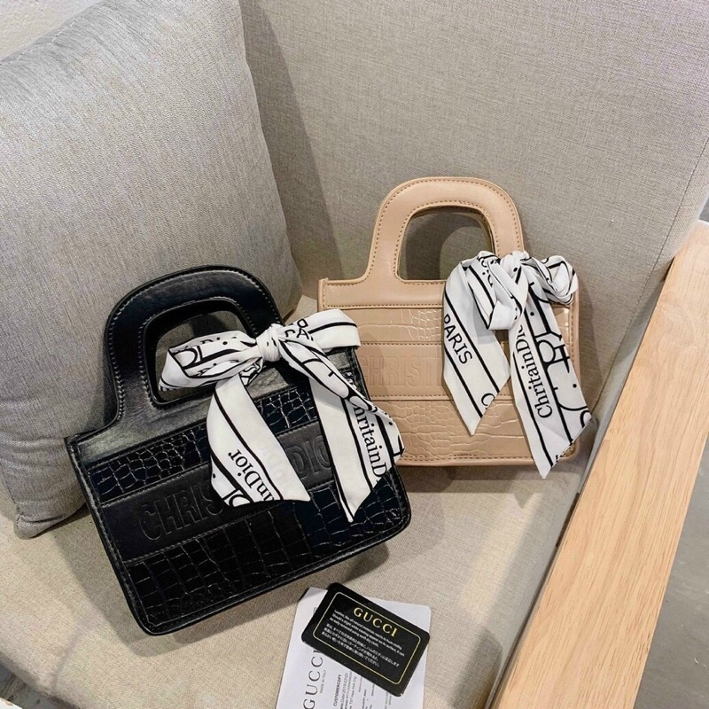 Túi xách dior da rắn tặng kèm khăn lụa