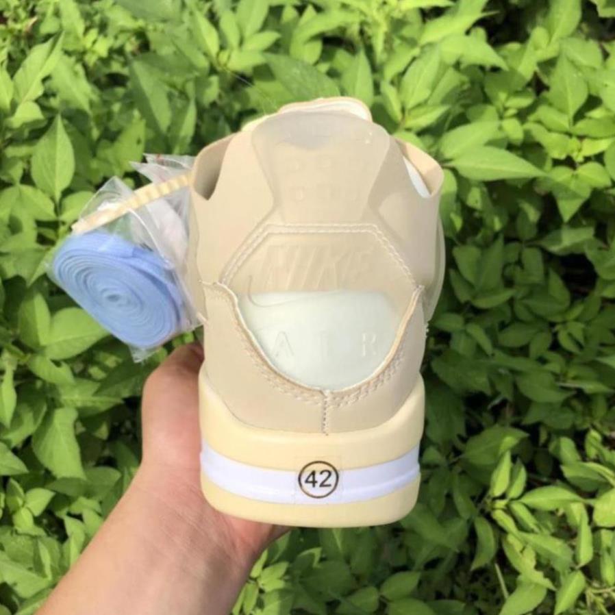 Giày air jordan 4 retro off white kem , Giày sneaker JD4 màu kem siêu hot mới nhất