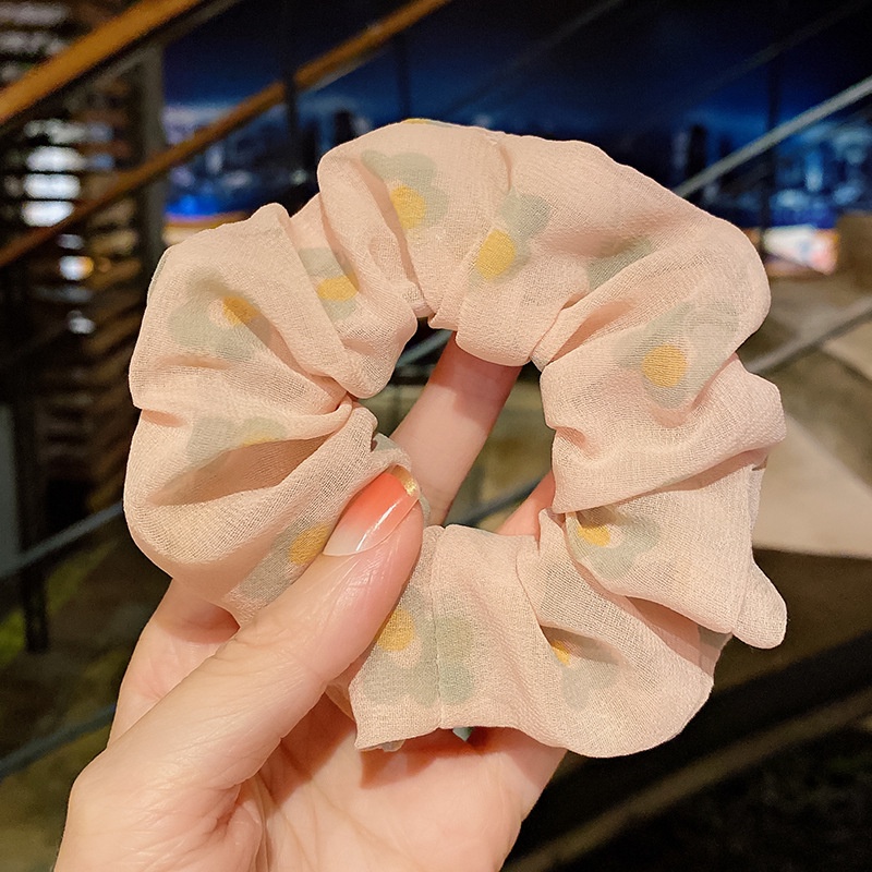 XẢ HÀNG Vòng/Dây buộc tóc scrunchies họa tiết hoa nhí phong cách Hàn Quốc XPK356