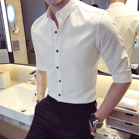 Áo sơ mi nam Urano dài tay cao cấp :Chất liệu lụa mềm mịn ,kiểu dáng Hàn Quốc không nhăn ,không xù ,thấm hút mồ hôi(SML) | BigBuy360 - bigbuy360.vn