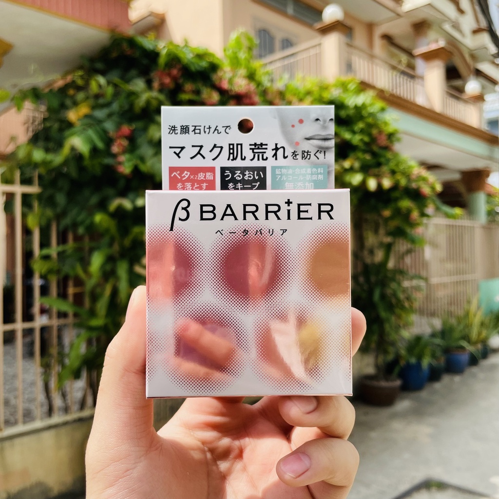 Xà Phòng Barrier Pelican Chăm Sóc Da Mặt Đeo Khẩu Trang Facial Soap Nội Địa Nhật 80g