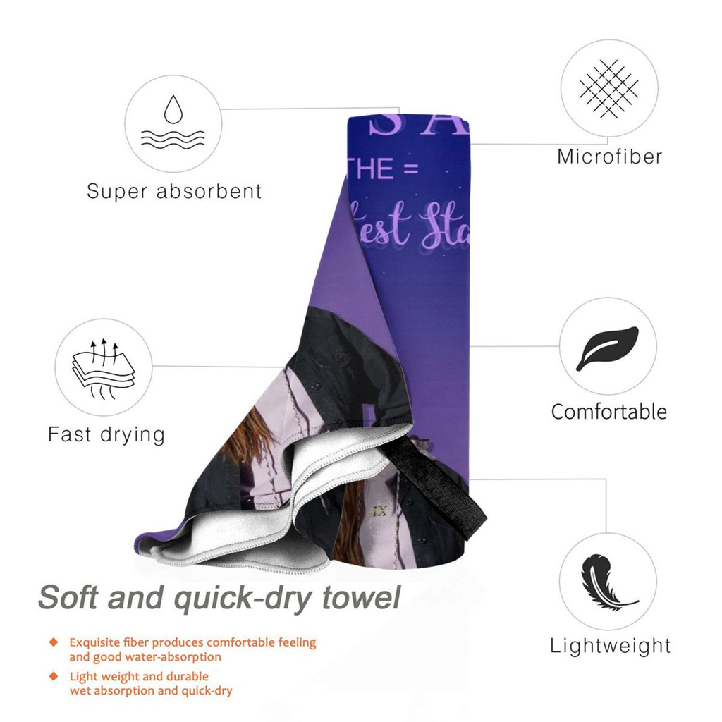 【In Stock】 Fans Favorite BlackPink LISA Towels Multifunctional Quick-drying Towels Fashion Printed Pattern Towels Unisex Style Comfortable Soft Absorbent Superfine Fiber Absorb Water and Sweat Towel For Sports Travel Daily Life