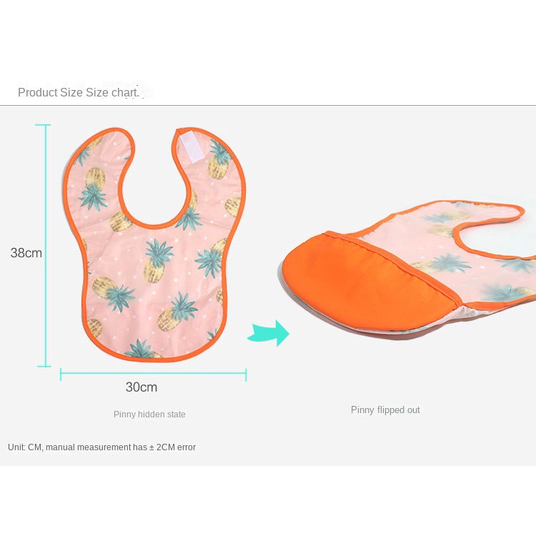 Yếm Ăn Có Túi Chống Thấm Nước Tiện Lợi Cho Bé