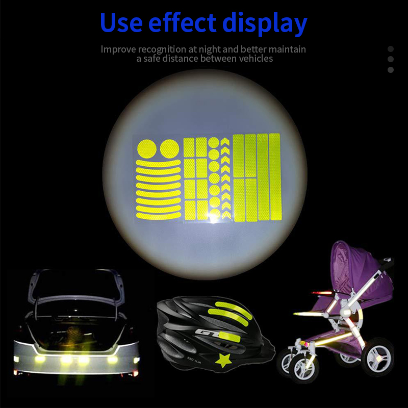 Nhãn phản quang ô tô Phổ biến cho Xe máy tự động 42 cái Phụ kiện cảnh báo ô tô