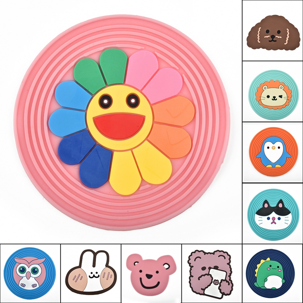 SUNAGE- ~1PCS simple cute coaster home non slip insulated silicone bowl mat heat resistant mat【SUNAGE-HOT Fashion】