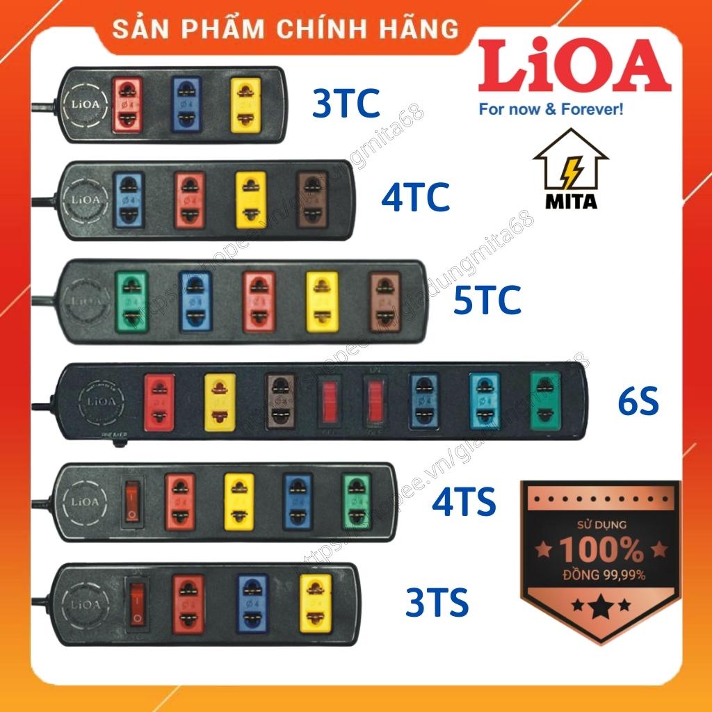 Ổ cắm điện LiOA, ổ điện phổ thông 3 lỗ, 4 lỗ, 5 lỗ, 6 lỗ dây dài 3m/5m - MITA