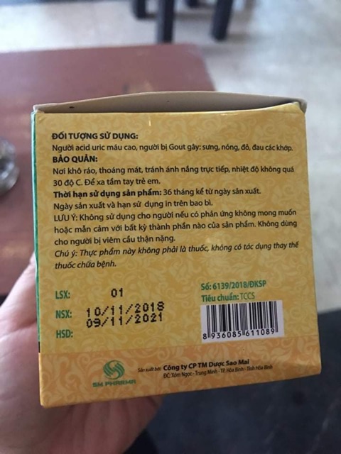 Thực phẩm chức năng Guttan hỗ trợ điều trị gout, giảm acid uric trong máu