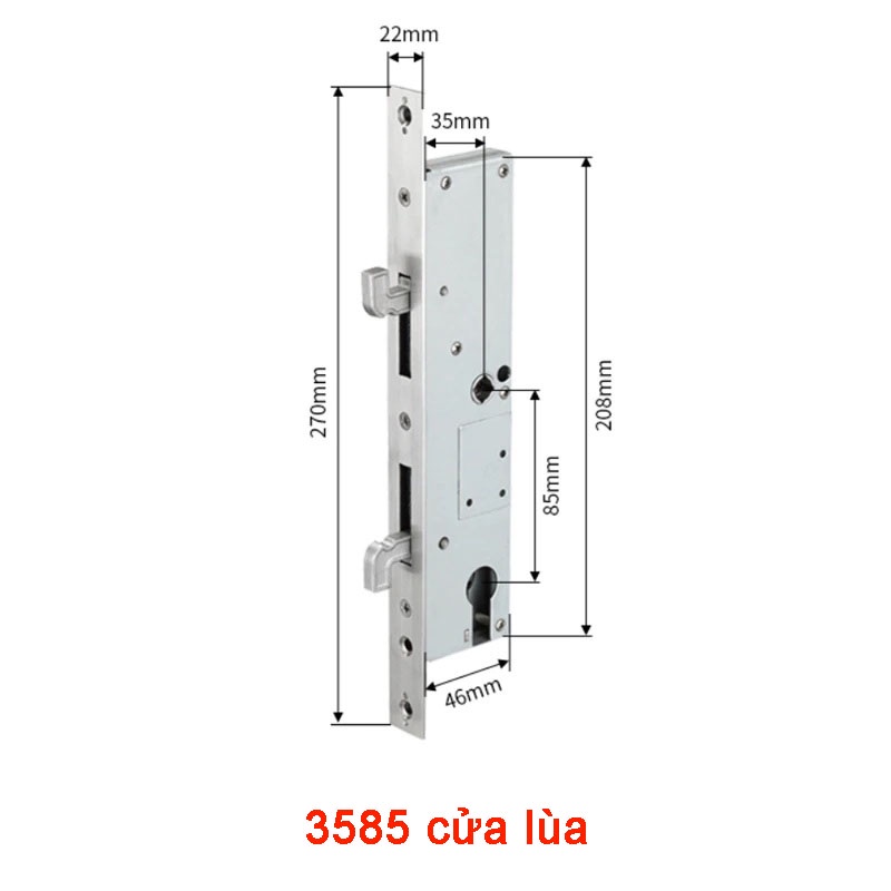 Thân khóa, lõi khóa cửa vân tay 2885, 3085, 3585, 4085, 4585