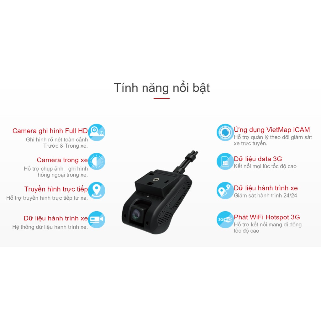 Vietmap Icam VM200- Camera Hành Trình Giám Sát Hành Trình- Truyền hình từ xa- Phát Wifi | BigBuy360 - bigbuy360.vn