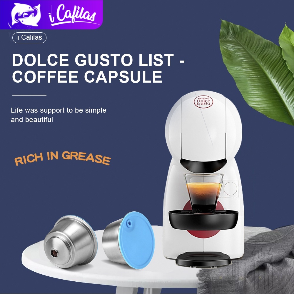 [i Cafilas] [YD-D1] Cốc Lọc Cà Phê Bằng Thép Không Gỉ Có Thể Tái Sử Dụng Không Crema Cho Máy Pha Cà Phê Dolce Gusto