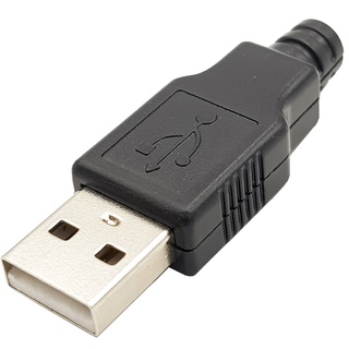 Đầu USB type A đầu Đực 4P kèm vỏ
