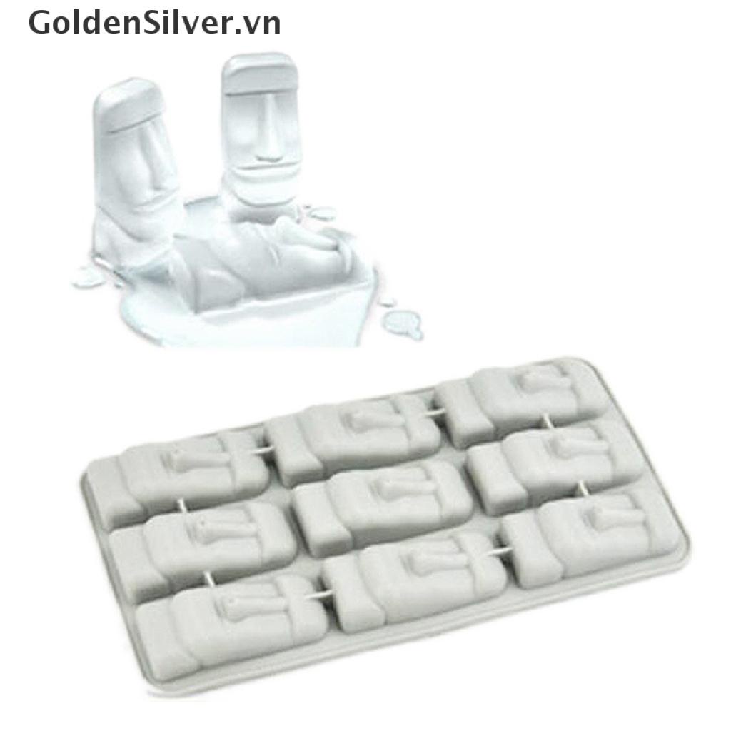 [Goldsilver] Khuôn Làm Đá Hình Tượng Đá Moai Cho Lễ Phục Sinh DIY