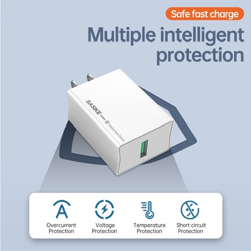 Củ sạc nhanh BSK-AS52 2.4A tặng kèm cáp sạc nhanh 1m 2.4A dùng cho Samsung Huawei Xiaomi Oppo iPhone 13