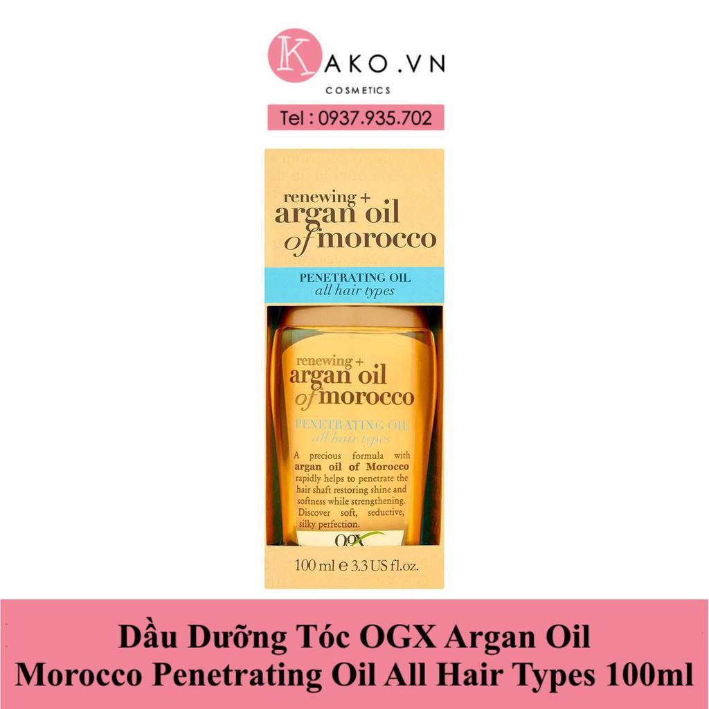 ( Bill US ) Dầu dưỡng tóc OGX Renewing Argan Oil Of Morocco Penetrating Oil 100ml | BigBuy360 - bigbuy360.vn