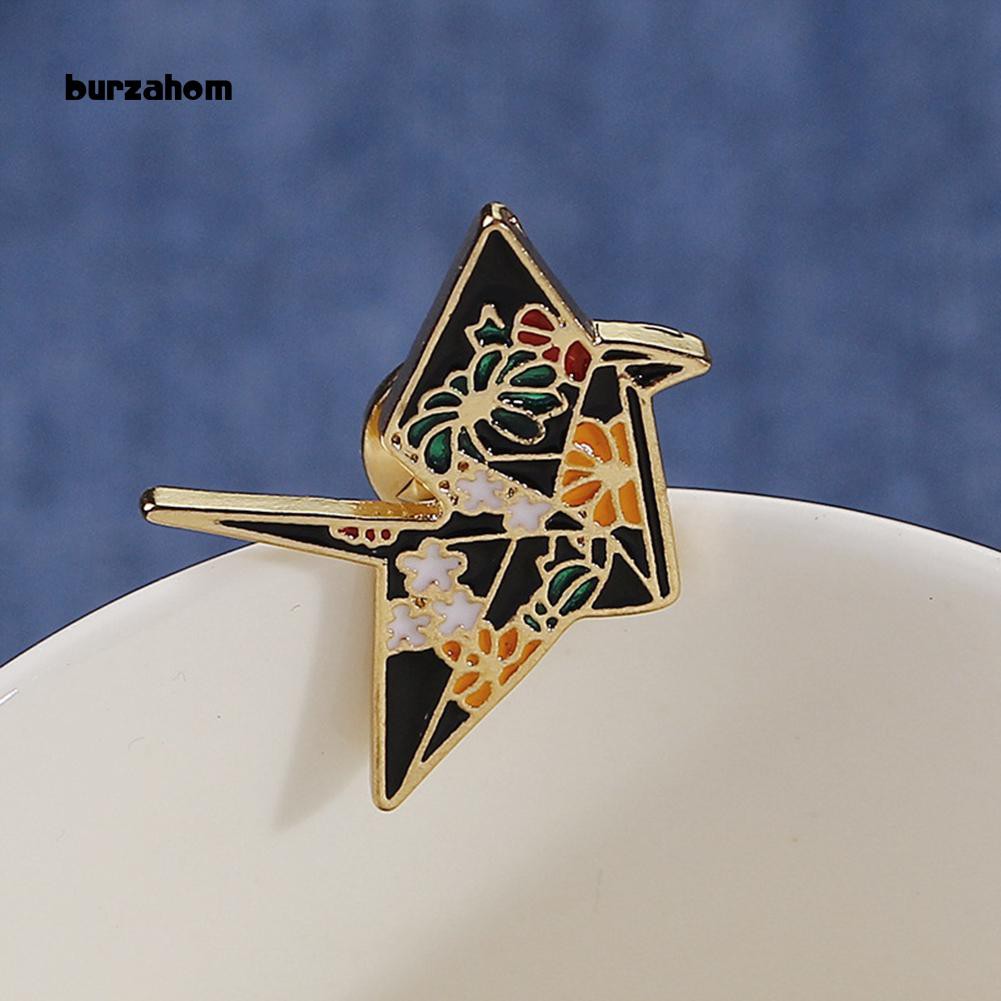 Trâm Cài Áo Hình Chim Hạc Tráng Men Unisex