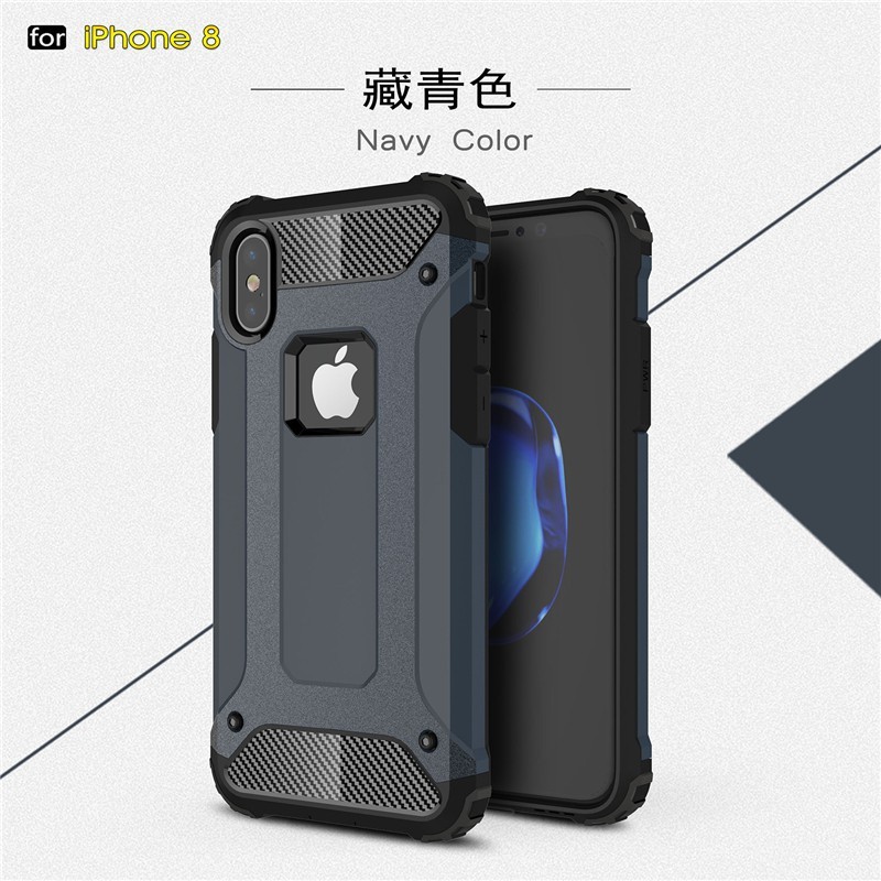 iPhone 8 / Plus Protection Armor Silicone TPU + PC Hard Case
