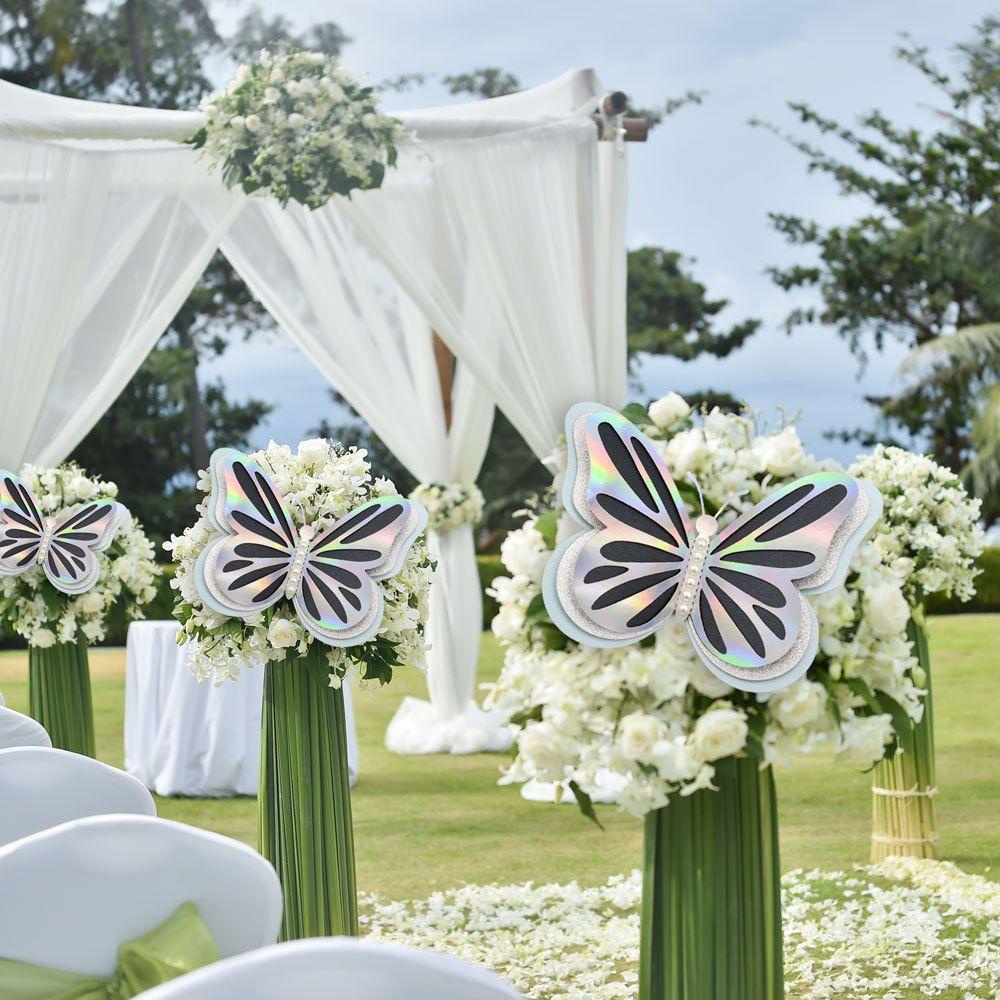 Miếng Dán Hình Bướm 3D Bốn Tầng Trang Trí Tiệc Cưới / Lễ Hội DIY