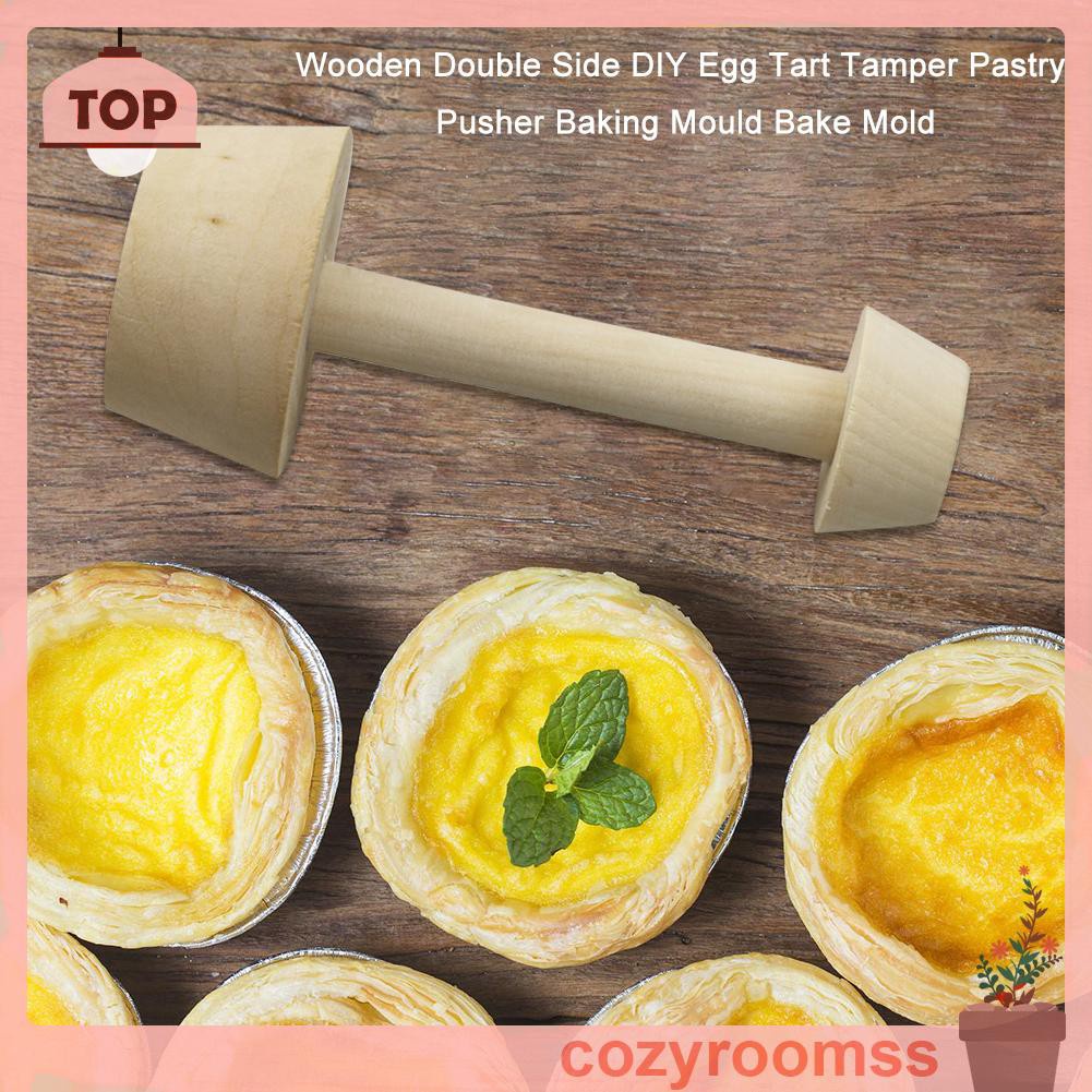 Khuôn Làm Bánh Tart Trứng Hai Mặt Bằng Gỗ Diy