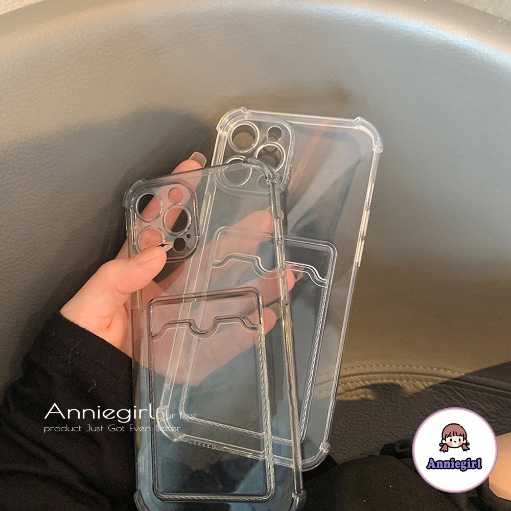 Ốp Điện Thoại Tpu Mềm Chống Sốc Có Ngăn Đựng Thẻ Thời Trang Cho Iphone 14 13 12 Pro 11pro Max Xr Xs Max 8 7plus