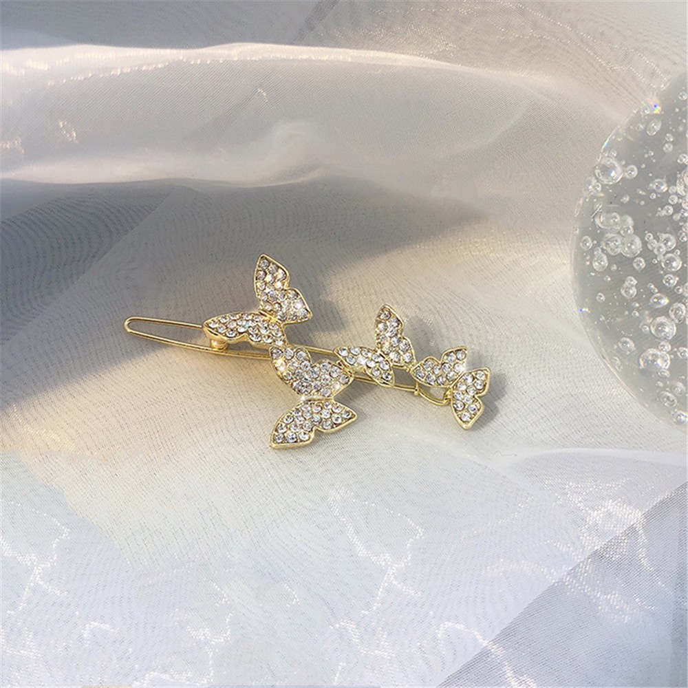 Kẹp Tóc Hình Bướm Đính Đá Phong Cách Hàn Quốc